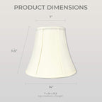 Royal Designs, Inc. BSO-704-14EG True Bell Basic Lamp Shade, 7 x 14 x 11.5, Eggshell