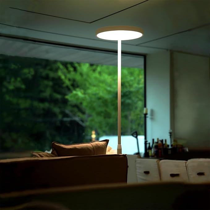 Floor Lamp Modern - Motion Sensor, Full Spectrum Standing Light for Bedroom, Living Room & Office - Double-Sided Illumination, 36000+h Lifetime, 7200LM, 4000K, White Floor Lamp, Natural Daylight
