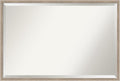 Amanti Art White Wall Mirror 25x37 Hardwood Wedge White Wash Rectangle Bathroom Mirror for Wall Decor Living Room, Large Country Rustic Wood Frame, Hangs Horizonally and Vertically, Bathroom Decor,