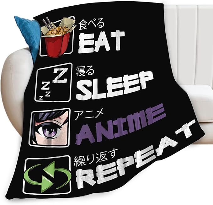 Anime Blanket for Girls Boys Anime Gifts Throw Blanket for Women Mens Lightweight Fuzzy Cozy Plush Flannel Fleece Blankets for Bed Decor 60"x80"