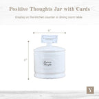 Young's 6.25" Ceramic Jar with 365 Positive Thoughts, White