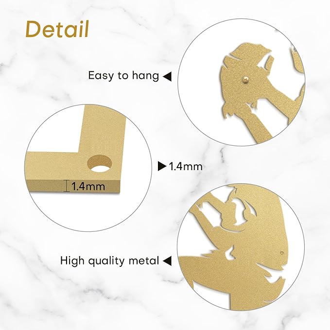 SIGNLEADER Metal Wall Art Decor - Baseball Pitcher Sport Minimalist Modern Abstract Wall Sculpture Hanging Home Decoration for Living Room, Bedroom, Bathroom, Kitchen, Studio, Outdoor - 18" Gold