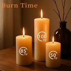 White Pillar Candles Set, 12 Packs, 2.8 in x 4, 6, 8 Inch Assorted Size Unscented Pillar Candles Bulk for Home Decor, Long Burning Candle for Emergency, Holiday Dinner, Dripless & Smokeless