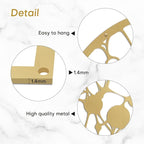 SIGNLEADER Metal Wall Art Decor Abstract Geometric Minimalist Modern Abstract Wall Sculpture Hangings Home Decoration for Living Room, Bedroom, Bathroom, Kitchen, Outdoor - 18" Gold