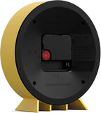 NEWGATE® M Mantel Echo Desk Clock | Modern Round Design | Yellow | Easy to Read Numbers | Contemporary Style for Desk, Table, Shelf or Bedside
