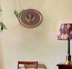 S-MANTIS Vintage Wall Sculpture, Antique Pediment, Hallway Wall Art, Hand Painted Wall Decoration With Intricate Cherub Wings Centerpiece, Gallery, Unique Gift (Antique Gold- Cherub)