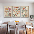 CHDITB Matisse Framed Canvas Wall Art Flower Abstract Wall Painting, Wildflower Wall Art,Boho Floral Wall Decor, Minimalist Matisse Botanical Art Print For Girl Room Bedroom Living Room Office 24"x36"