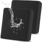 Waterproof Couch Cushion Covers Sofa Seat Covers, Stretch Individual Sofa Cushion Covers for Sectional, Reversible Couch Protector Covers for Pets (2-Piece Loveseat Cushion Cover, Black)