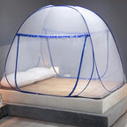 Mosquito Net for Bed, Folded Size 12 inch Portable Camping Travel Mosquito Net, Pop Up Mosquito Tent with Double Entry for King Queen Size Bed (Folded 17 Inch, 59"x79"x59")