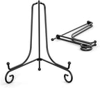 TR-LIFE Plate Stands for Display - 4 Inch Plate Holder Display Stand + Metal Easel Stand for Picture Frame, Decorative Plates, Book, Photo, Collectibles (2 Pack)