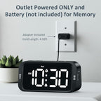 Digital Dual Alarm Clock for Bedroom, Easy to Set, 0-100% Dimmer, USB Charger, 5 Sounds Adjustable Volume, Weekday/Weekend Mode, Snooze, 12/24Hr, Battery Backup, Compact Clock for Bedside
