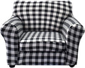 KRFOONN 2 Piece Chair Covers Printed Sofa Covers Couch Covers Washable Armchair Sofa Couch Slipcover Furniture Protector with Elastic Bottom for Living Room (Armchair, 07), Small
