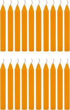 Alternative Imagination Orange Chime Candles - 20 Pack of Unscented 4 Inch Mini Taper Candles - Dripless Long Burning Ritual Candles for Meditation, Spell Work, Energy & Home Decor
