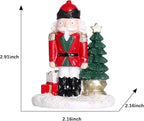 NINIPAPA Christmas Village Accessories Santa's Villages Sets for Christmas Decoration, Christmas Mini Town Decor with Nutcracker Ornament