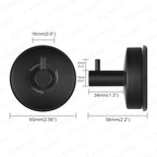 YOHOM Suction Cup Hooks Shower Towel Holder Stainless Steel Vacuum Bathroom Shower Hook Suction Towel Rack Kitchen Organizer for Bathrobe Loofah Matte Black 2Pcs