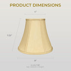 Royal Designs, Inc. BSO-704-8AGL-2 True Bell Basic Lamp Shade, 4 x 8 x 7.25, Antique Gold, 2-Pack