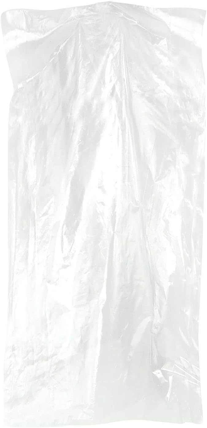100 Pack Garment Bag Transparent Clothing Dust Cover Dustproof Hanging Clothes Suit Dress Jacket Cover for Dry Cleaner Home Storage Travel Clothes Storage Closet 23.6 x 47.2 inches