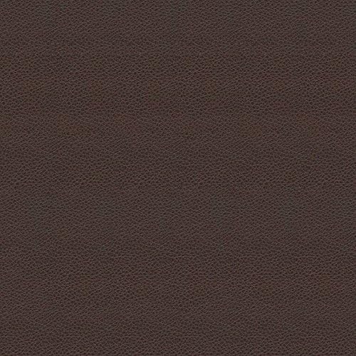 HomePop Round Leatherette Storage Ottoman with Lid, Chocolate Brown Large