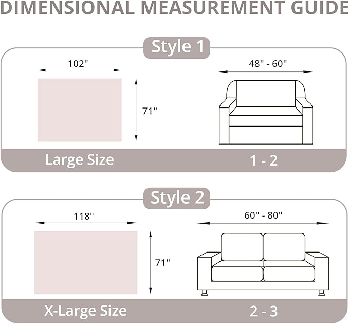 Couch Cover for Dogs, Non Slip Sofa Cover, Washable Couch Covers, 2 Cushion Sofa for Dogs Furniture Protector with Tassels Chenille Sofa Covers for Pets (Tassel Beige, 71" x 102")