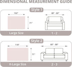 Couch Cover for Dogs, Non Slip Sofa Cover, Washable Couch Covers, 2 Cushion Sofa for Dogs Furniture Protector with Tassels Chenille Sofa Covers for Pets (Tassel Beige, 71" x 118")