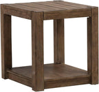 Liberty Furniture Broadmore Living Room Square Chairside Table - Cobblestone Brown