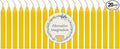 Alternative Imagination Yellow Chime Candles - 20 Pack of Unscented 4 Inch Mini Taper Candles - Dripless Long Burning Ritual Candles for Meditation, Spell Work, Birthdays, Ceremonies & Home Decor