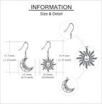 URONE 925 Sterling Silver Earrings Hook Dangle Earrings Jewelry Gifts for Women