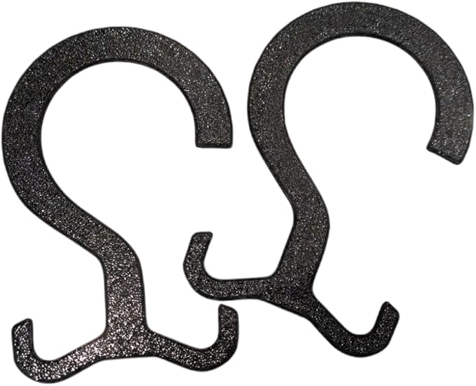 Shoe Hanger for Crocs and Clogs, S-Shaped Closet Organizer Hooks, Set of 2, Black