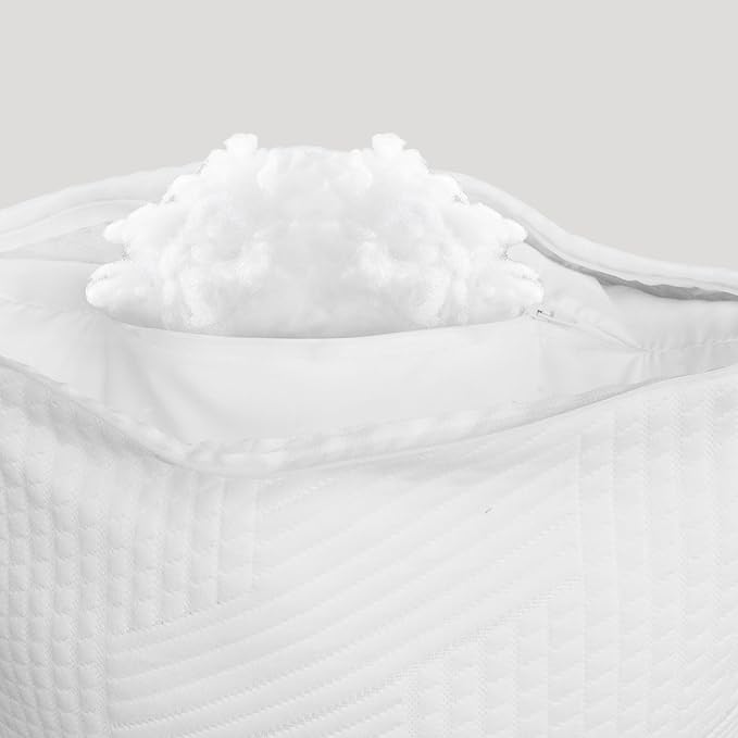 WELLCO Medium Firm Pillow Queen Size 28 x 18 inch, Bed Pillow with Adjustable Insert and 1 Cooling Pillowcase, Not Only Provides Stronger Support But Aslo Comfortable