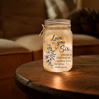 A Sister Is God's Way We Never Walk Alone Lighting – Birthday Gift for Sister – Mason Jar With Lights Gift Ideas With Sentimental Quote – Big or Little Sisters Present – Thoughtful Gifts for Sisters