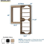 Modular Closet Organizer - 43" Wide Tower System with Hanging, Wood Storage Kit for Walk In and Bedroom Wardrobes