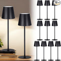 Retisee 12 Pack Cordless Table Lamp Portable Led Rechargeable Desk Lamp 3000mah Battery Operated 3 Color Stepless Dimming Waterproof Light Touch Control for Bedroom Restaurant Bars Coffee Shop Camping