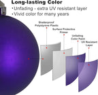Purple 4.0" Large Christmas Balls - Christmas Tree Decoration Ornaments Shatterproof Hanging Balls for Birthday Halloween Holiday Wedding Decorations Set of 4pcs