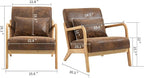 KEIKI Mid Century Modern Accent Chair, Upholstered Reading Chair with Extra Lumbar Pillow, Natural Jute Fabric, Easy Assembly