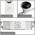 Brushed Nickel Bathroom Vanity Light,10-Light Vanity Lights with Clear Glass,64.5in Modern Bathroom Wall Lights Fixtures Over Mirror,Wall Sconces Lighting for Bedroom Living Room,E26