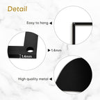SIGNLEADER Metal Wall Art Decor Abstract Shapes Minimalist Modern Abstract Wall Sculpture Hangings Home Decoration for Living Room, Bedroom, Bathroom, Kitchen, Outdoor - 18" Black