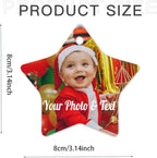 Personalized Christmas Ornaments with Picture Custom Christmas Ornament 2024 Customized Photo Ornament for Christmas Tree Ceramic Xmas Tree Decor for Family Couples Friends
