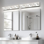 OKELI LED Modern Bathroom Vanity Light Fixtures (3-Light, 22-Inch), Brushed Nickel Acrylic Bathroom Wall Lighting Fixtures Over Mirror, 3CCT, ETL Listed, Dimmable