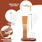 2 in 1 Glass Incense Holder, Incense Sticks Burner Holder with Storage, Anti-Ash Incenses Burner, Hang Upside Down Incenses Holder for Meditation Yoga Spa Home Decor