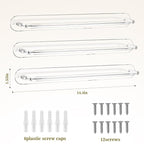 SNOWSTAR Acrylic Claw Clip Organizer, 3PCS Wall Holder and Storage, Hair Clip Display Clear Stand for Women and Girls