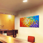 Seekland Art Hand Painted Texture Large Oil Painting on Canvas Modern Abstract Huge Wall Art for Living Room Decor Contemporary Artwork Framed Ready to Hang (Framed 60 * 30 inch)