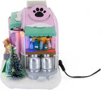 Pet Grooming Trailer Animated Christmas Village with LED Lights and Music