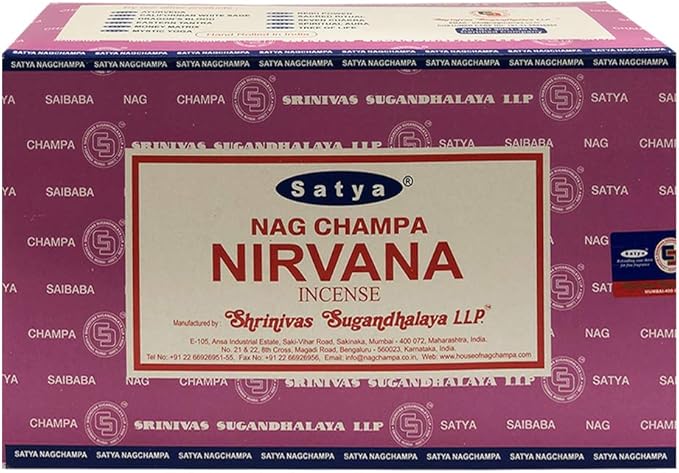 Nirvana Incense Sticks and Incense Stick Holder Bundle Insence Satya Incense