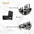 SIGNLEADER Metal Wall Art Decor Black Circle Abstract Shapes Minimalist Modern Abstract Wall Sculpture Hangings Home Decoration for Living Room, Bedroom, Bathroom, Kitchen, Outdoor - 36" Black