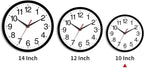 Wall Clock Modern 10 Inch Black Battery Operated Silent Non Ticking Analog for Living Room Office Home Bedroom Kitchen Bathroom