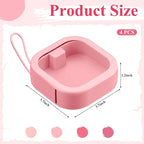 Kathfly 4 Pcs Pink Color Hair Tie Organizer Portable Hair Accessory Storage Containers Stackable Tie Bobby Pin Holder Home Cotton Swab Dispenser Accessories Jewelry Organizer Box