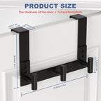 WUIVIUT Over The Door Hooks, Coat Rack Over The Door Heavy Duty Towel Rack Clothes Hanger for Bathroom liveroom Kitchen (3 Hook, Fits 1-3/4'' Thick)