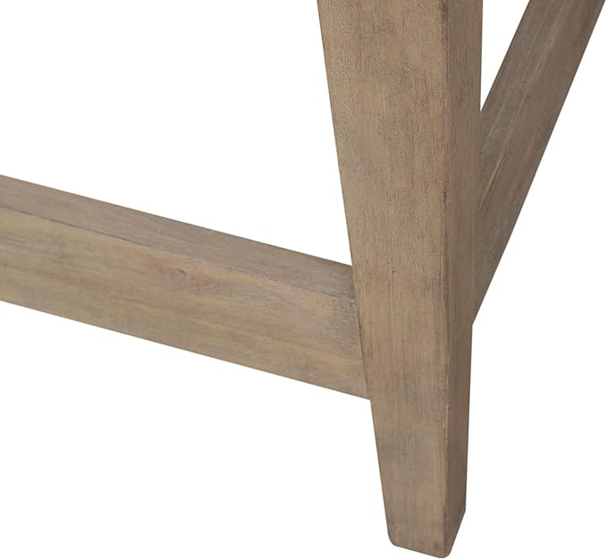 Liberty Furniture Brentwood Console Bar Table with AC, USB Charging Station for Living Room - Sandstone Oak Wood