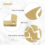 SIGNLEADER Metal Wall Art Decor Abstract Circle Shapes Minimalist Modern Abstract Wall Sculpture Hangings Home Decoration for Living Room, Bedroom, Bathroom, Kitchen, Outdoor - 36" Gold