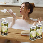 Floating Candles 3 Inch Unscented Dripless Wax 13-15Hours Burning,36Pack Wedding Party Candles,for Centerpieces Suitable for Cylindrical Vases,Swimming Pool,Restaurant Decor (Silver)